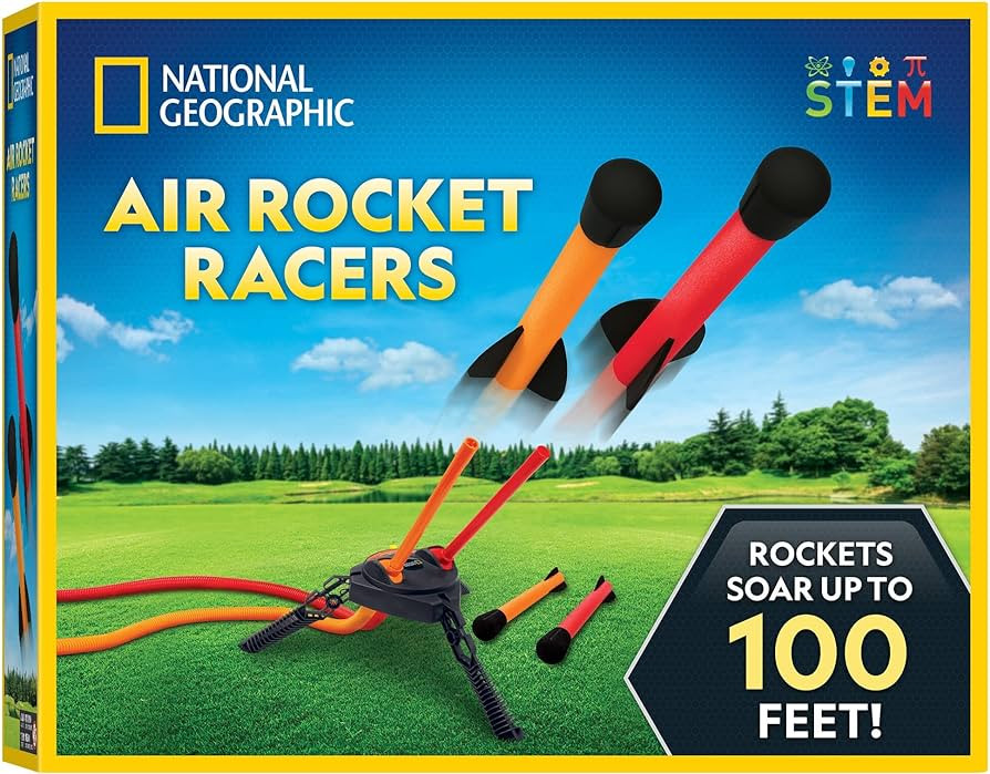 NATIONAL GEOGRAPHIC Air Rocket Toy – Jump & Launch Dueling Air Rockets up to 100Ft., Includes L... | Amazon (US)