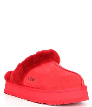 UGG® Disquette Suede Fur Platform Slides | Dillard's