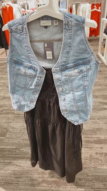 Target outfit idea with this spaghetti strap dress and denim vest, concert outfit idea #targetstyle

#LTKFindsUnder50 #LTKStyleTip