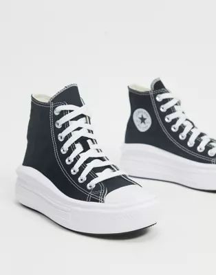 Converse Chuck Taylor All Star Move Hi sneakers in black | ASOS (Global)