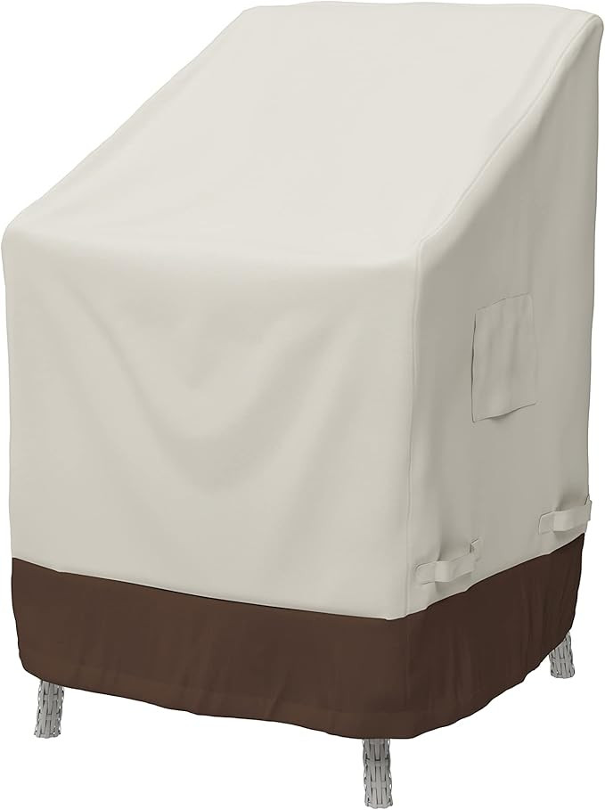 Amazon Basics Dining Arm Chair Outdoor Patio Furniture Cover, Set of 2, Tan | Amazon (US)