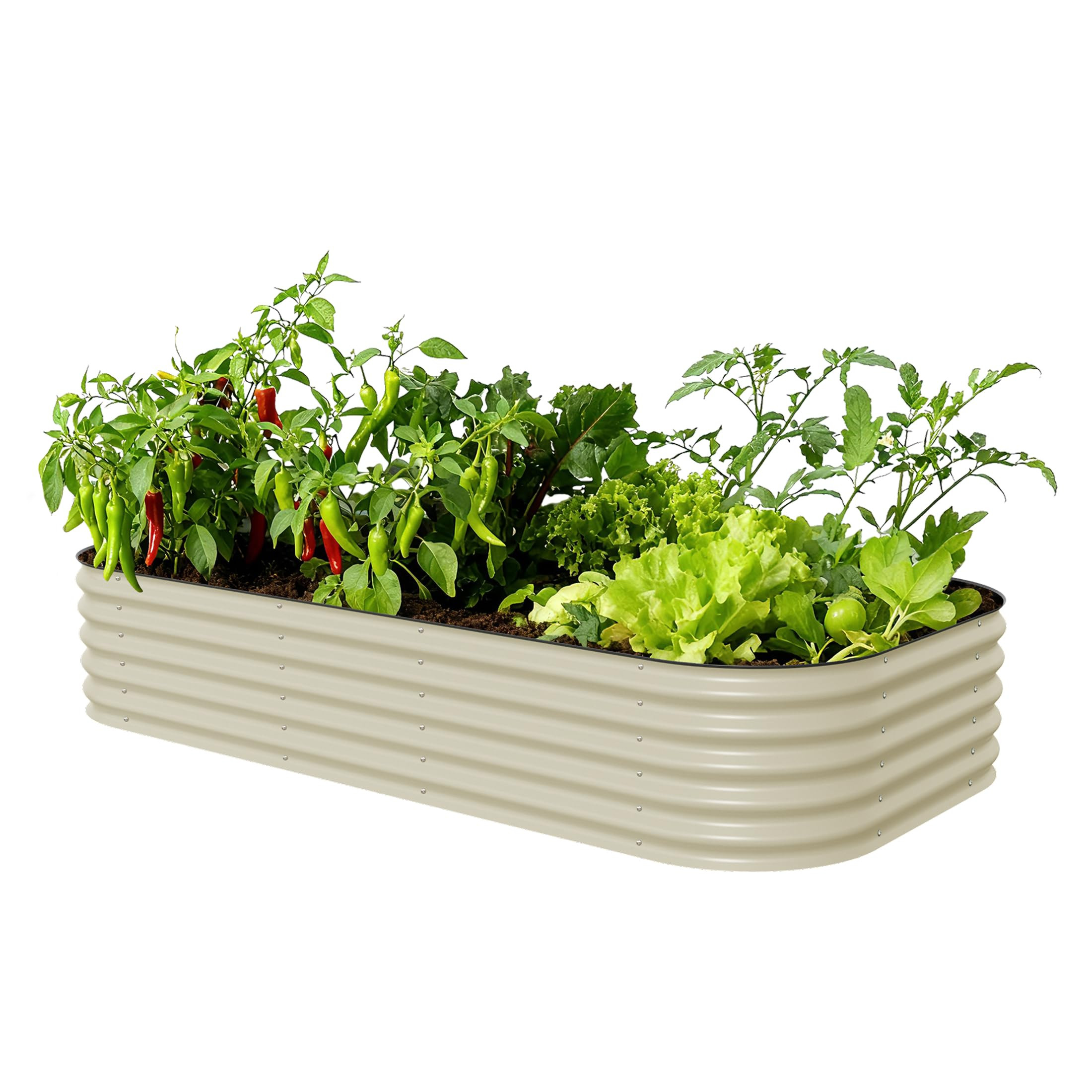 Vego garden Raised Garden Bed Kit, 17" Tall 10 in 1 Jumbo Modular Metal Planter Box for Vegetable... | Amazon (US)