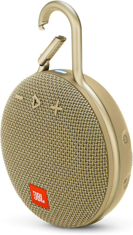 JBL Clip 3, Desert Sand - Waterproof, Durable & Portable Bluetooth Speaker - Up to 10 Hours of Pl... | Amazon (US)