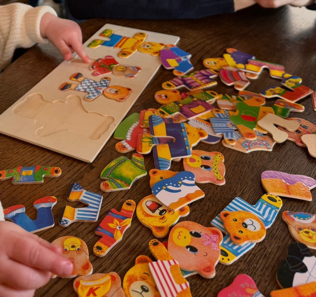 This Teddy dress up puzzle is so good! Ruby took a few goes to work out all the bears are different shapes and sizes, but now can dress all the bears herself. I reckon it’s ideal from 18 months.

#LTKkids #LTKbaby #LTKfamily