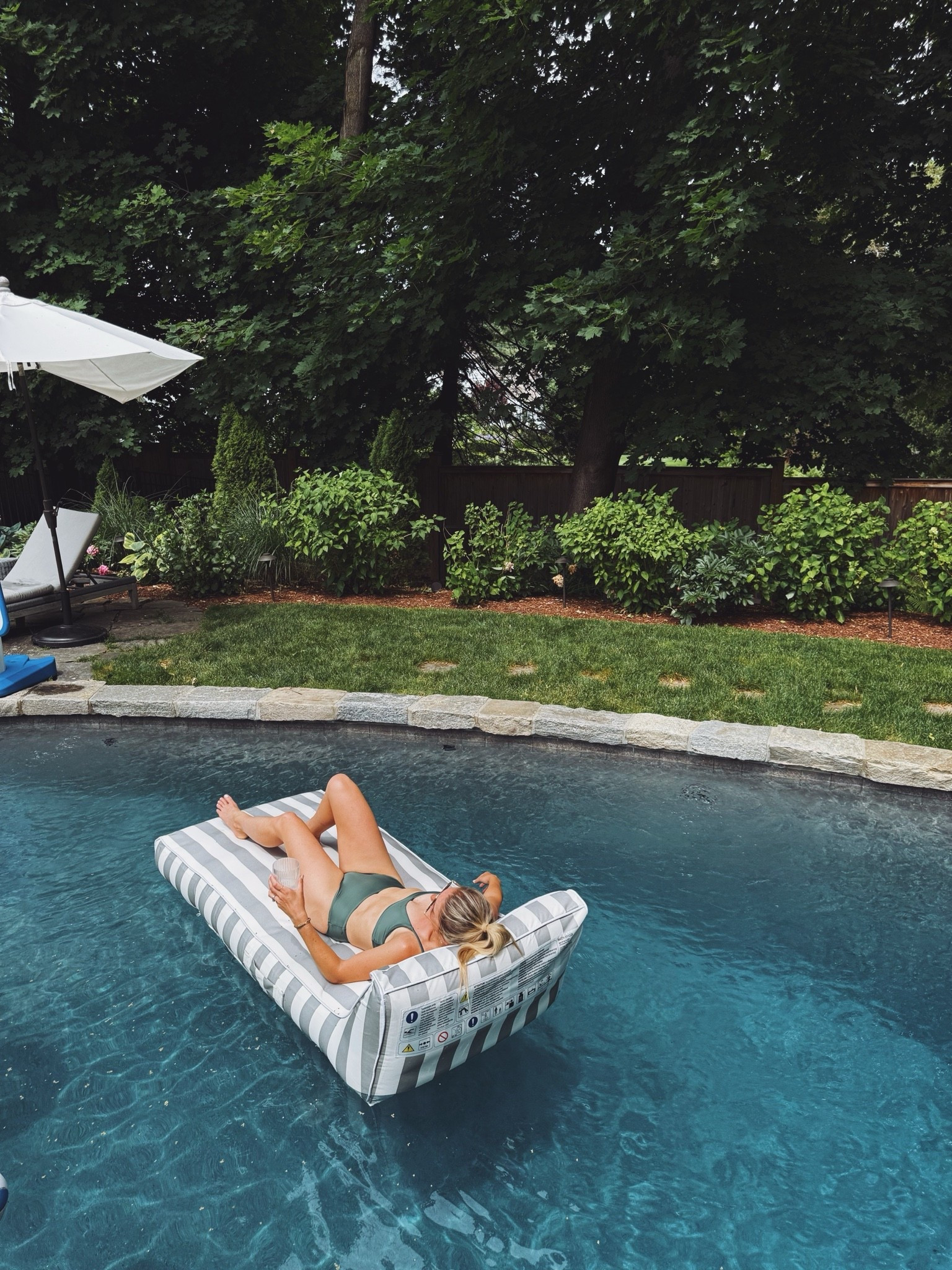 Pool float for ultimate relaxation // small swimsuit, tts