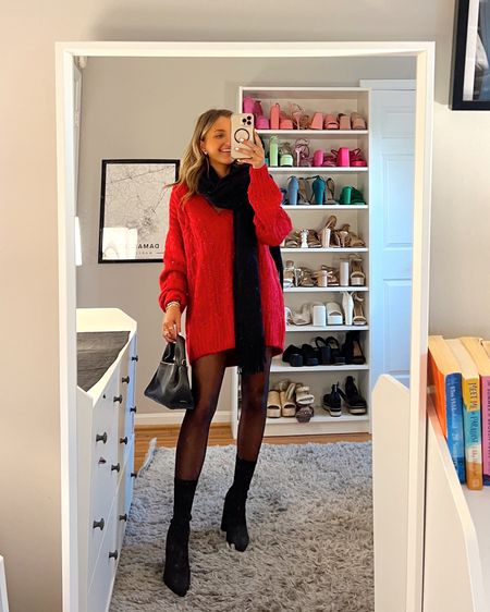 Holiday outfit ideas today on www.Styledbymckenz.com ❤️

This oversized red sweater and leather skirts would be the perfect Christmas outfit idea. 

Sweater size small skirt XS

#LTKCyberWeek #LTKHoliday #LTKsalealert