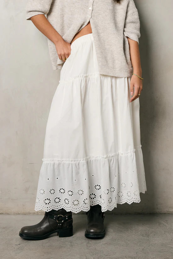 Bay Side Tiered Midi Skirt | Böhme US