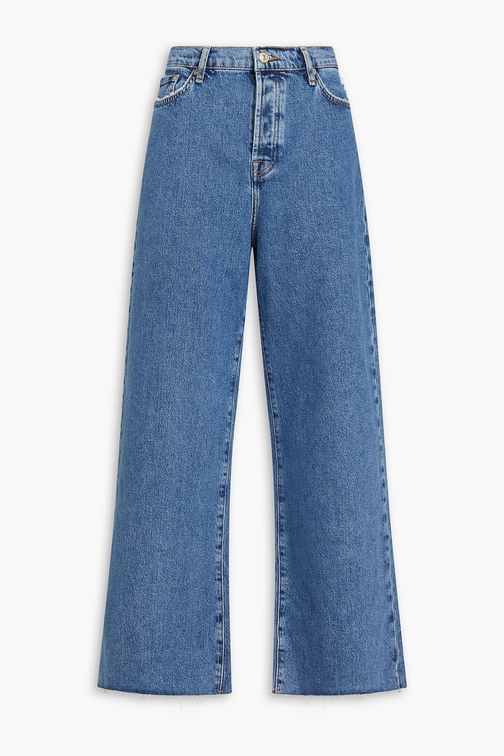 Zoey faded high-rise wide-leg jeans | The Outnet (UK and Europe)