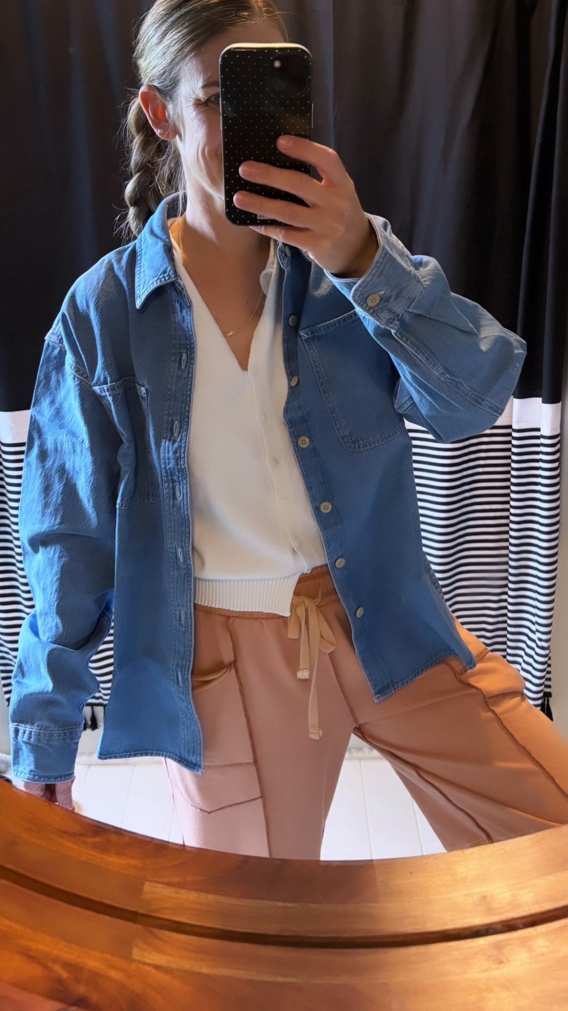 My new denim top arrived and it’s absolutely perfect.

Spring outfits 2026


#LTKmorningroutine #LTKgrwm #LTKootd