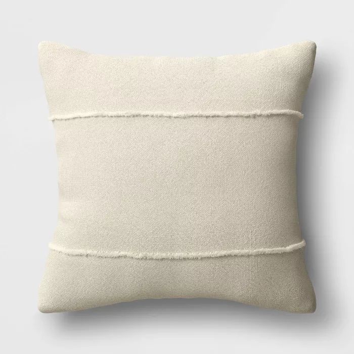 Textured Solid Square Throw Pillow Neutral - Threshold™ | Target