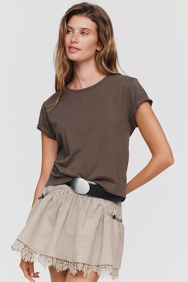 By Anthropologie Lace-Trim Mini Skort | Anthropologie (US)