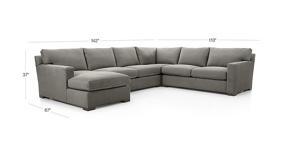 Axis II Corner Sectional with Chaise + Reviews | Crate and Barrel | Crate & Barrel