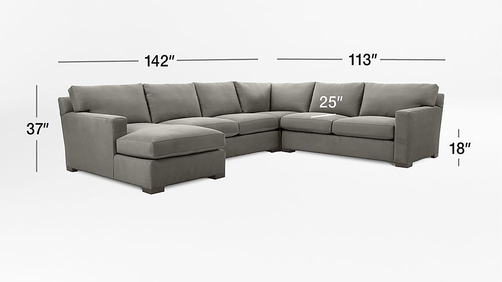 Axis II Corner Sectional with Chaise + Reviews | Crate and Barrel | Crate & Barrel