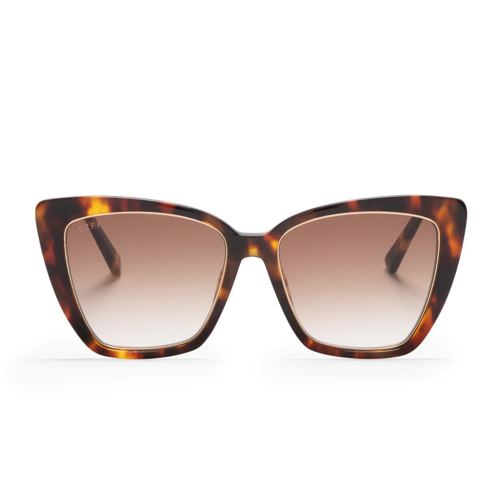 COLOR: amber tortoise   brown gradient polarized sunglasses | DIFF Eyewear