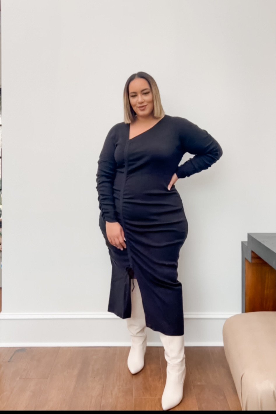 Loving this little black dress from @walmart #walmartpartner @walmartfashion #walmart 

#LTKSeasonal #LTKcurves