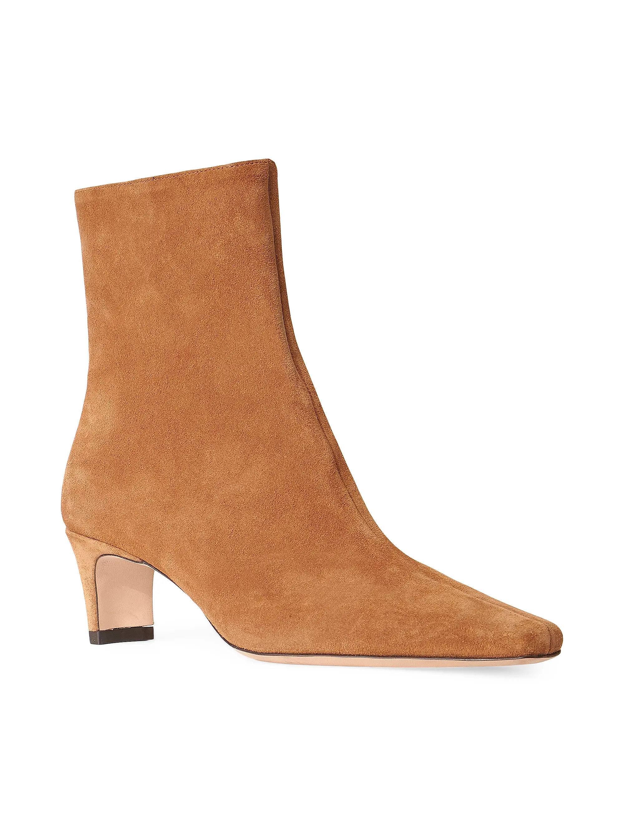 Staud Wally 45MM Suede Ankle Boots | Saks Fifth Avenue | Saks Fifth Avenue