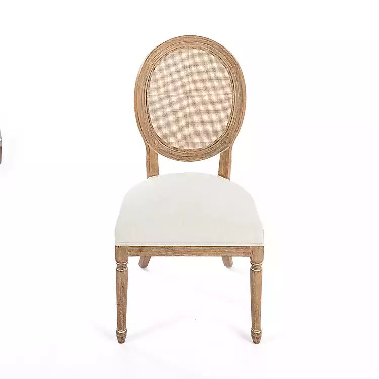New! Louis Cane & Cream Upholstered Dining Chair | Kirkland's Home