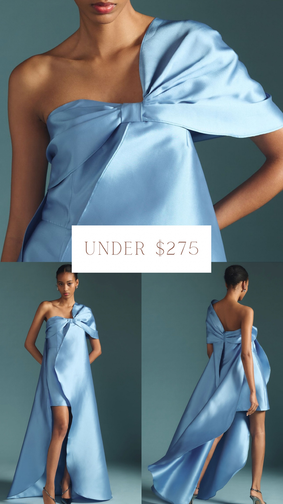 one shoulder bow train dress hutch MorganWerner on LTK