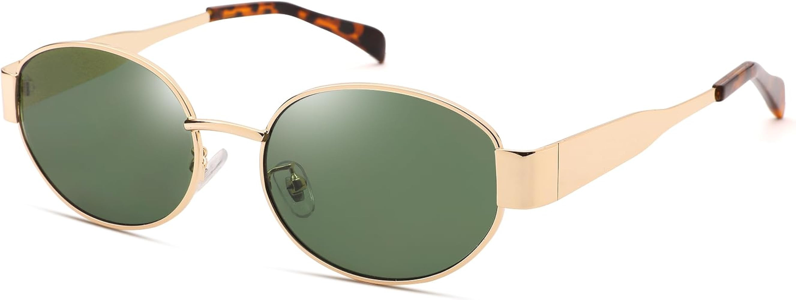 Pro Acme Retro Oval Sunglasses,Fashion Hexagonal Rectangle Shades Metal Frame Designer Sun Glasse... | Amazon (US)