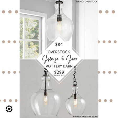I’m back with another Pottery Barn Pendant find! These glass and metal pendants would go great in a modern traditional, transitional, or modern farmhouse home. They would look great as kitchen island lighting or over a kitchen table.  Basically, they are super versatile and come in black, gold, and silver. ✔️

#potterybarn #potterybarnstyle #light #potterybarndupe #dupe #copycat #lookforless #highlow #lighting #pendant #kitchen #diningroom #farmhouse.  Pottery Barn Flynn Recycled Glass Pendant dupe.  Pottery Barn dupes.  Pottery ban style.  Pottery barn lighting.  Pendant lighting.  Pendant light. Kitchen island lighting.  Kitchen table lighting.  Modern farmhouse lighting.  Modern traditional lighting.  Look for less.  Pottery Barn look for less.  Dining room light.  Kitchen light.  Gold light. Black light. Silver light. 

#LTKunder100 #LTKhome #LTKsalealert