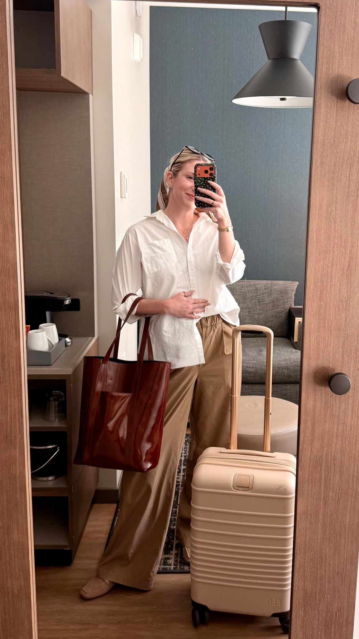 Travel outfit, but make it effortless ✈️🤍
Wide leg trousers + a crisp white button up will forever be my go-to uniform. Finished with comfy loafers, a tote, and a little scarf moment because details matter.

Linked everything I’m wearing + similar options so you can recreate the look 🤓

#LTKootd #LTKTravel #LTKSeasonal