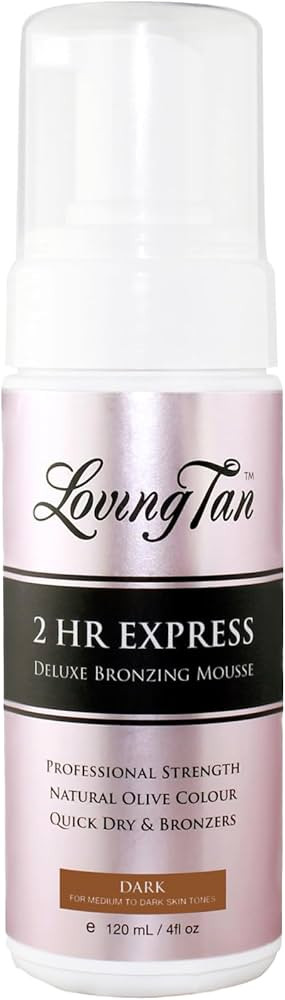 Loving Tan 2 HR Express Mousse, Dark- Streak Free, Natural looking, Professional Strength Sunless... | Amazon (US)