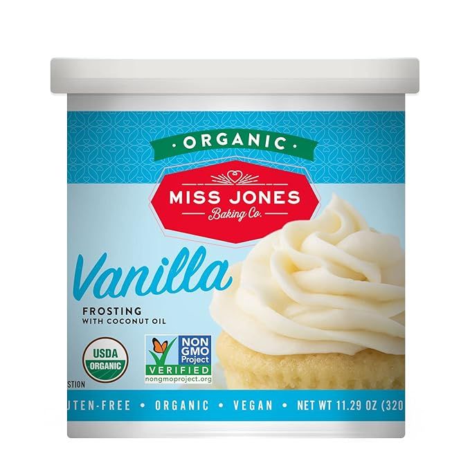 Miss Jones Baking Organic Buttercream Frosting, Perfect for Icing and Decorating, Vegan-Friendly:... | Amazon (US)