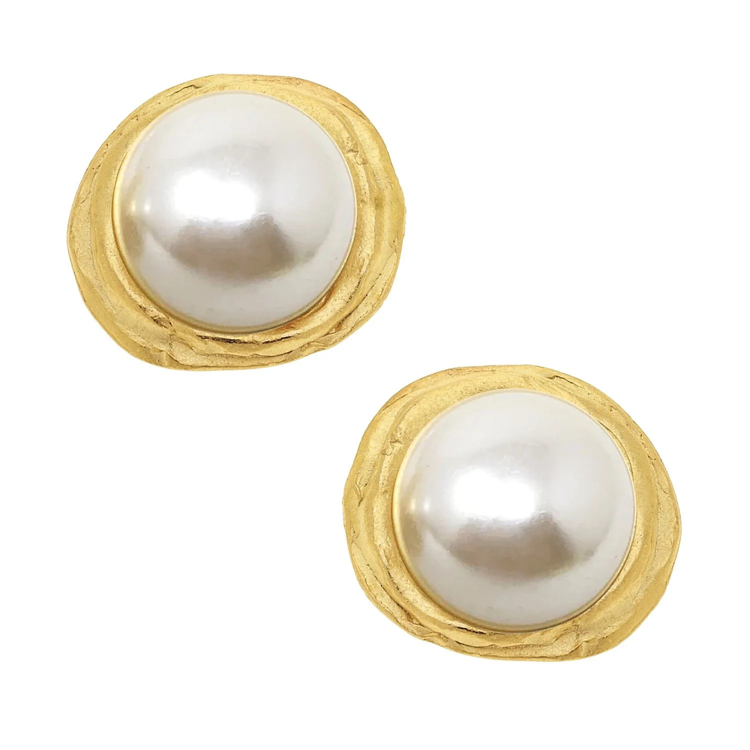 Classic Pearl Cab Studs | Susan Shaw