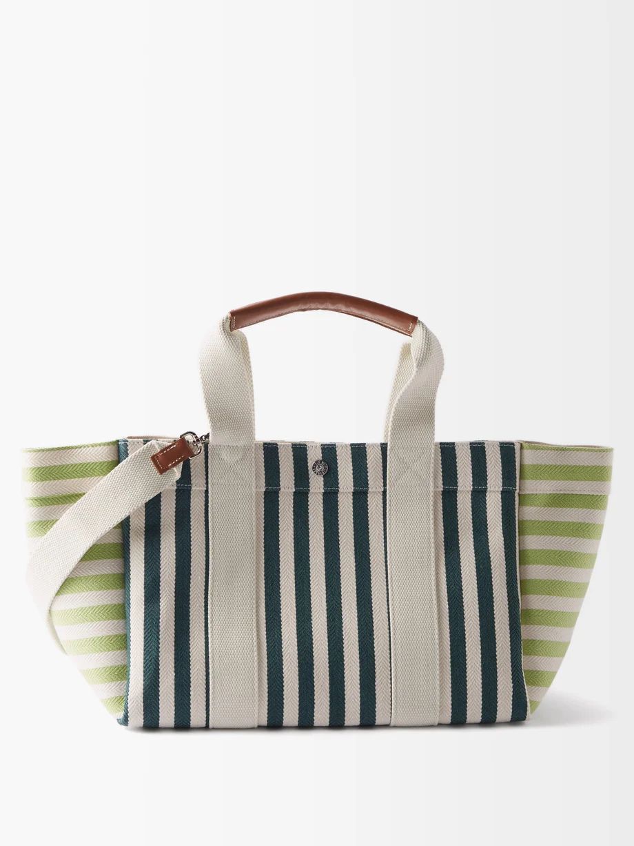 Parcours M striped canvas tote bag | Rue De Verneuil | Matches (US)