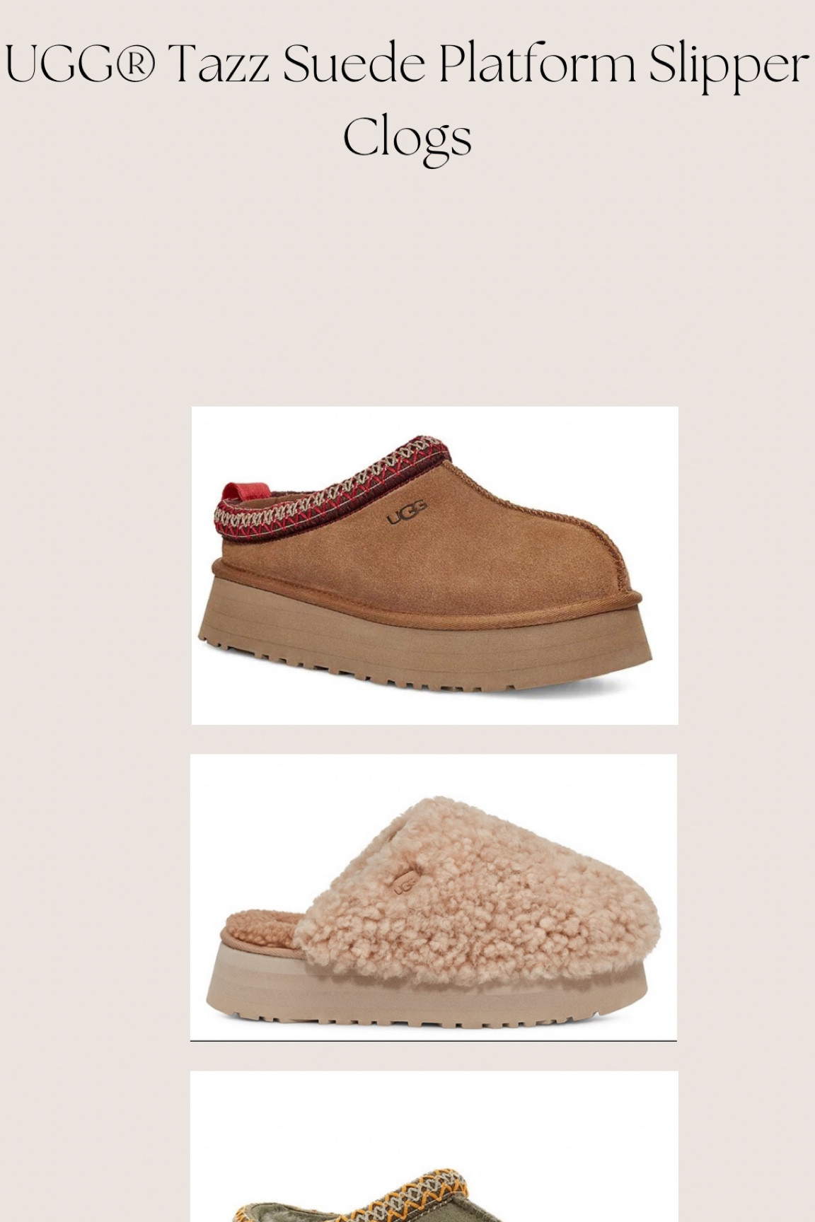 In stock UGG® Tazz Suede Platform Slipper Clogs!! #uggtazzsuedeplatforms #uggplatforms