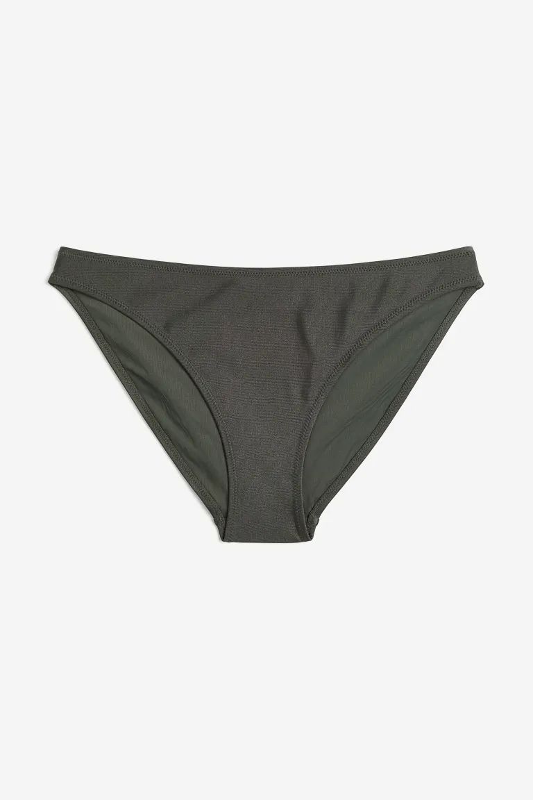 Bikini Bottoms - Regular waist - Black/beige floral - Ladies | H&M US | H&M (US + CA)