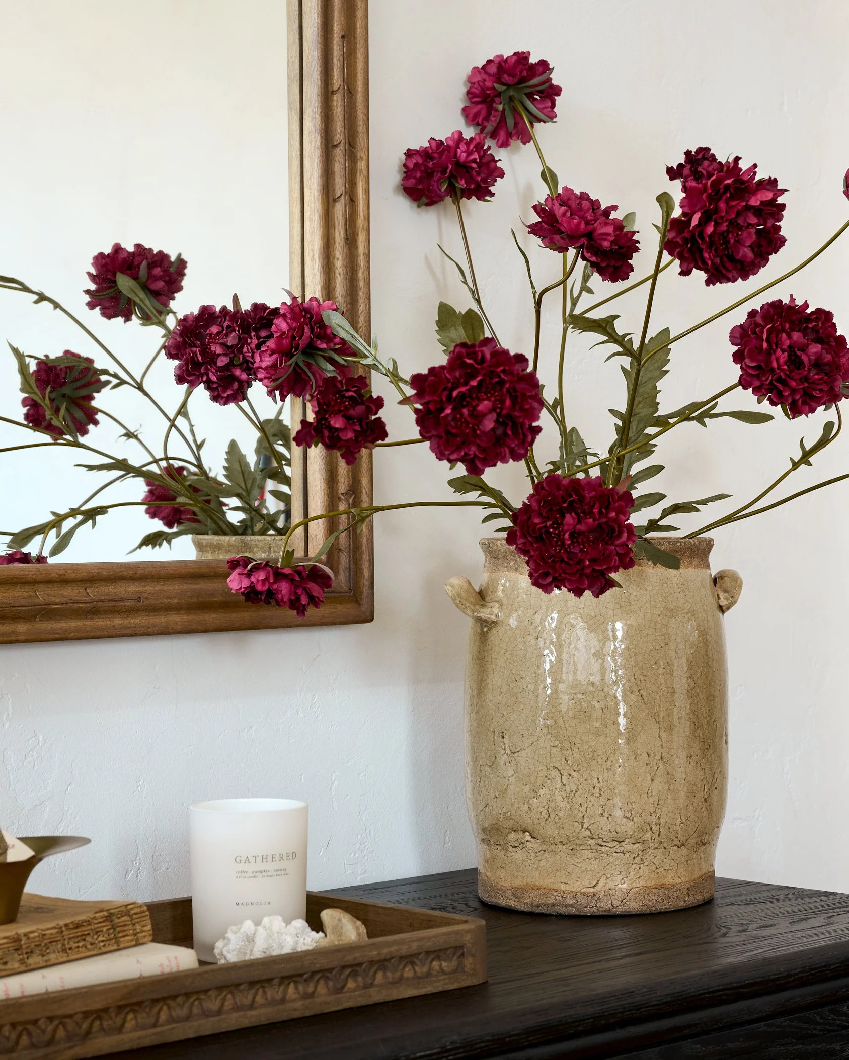 Hanson Crackle Handled Vase | Magnolia