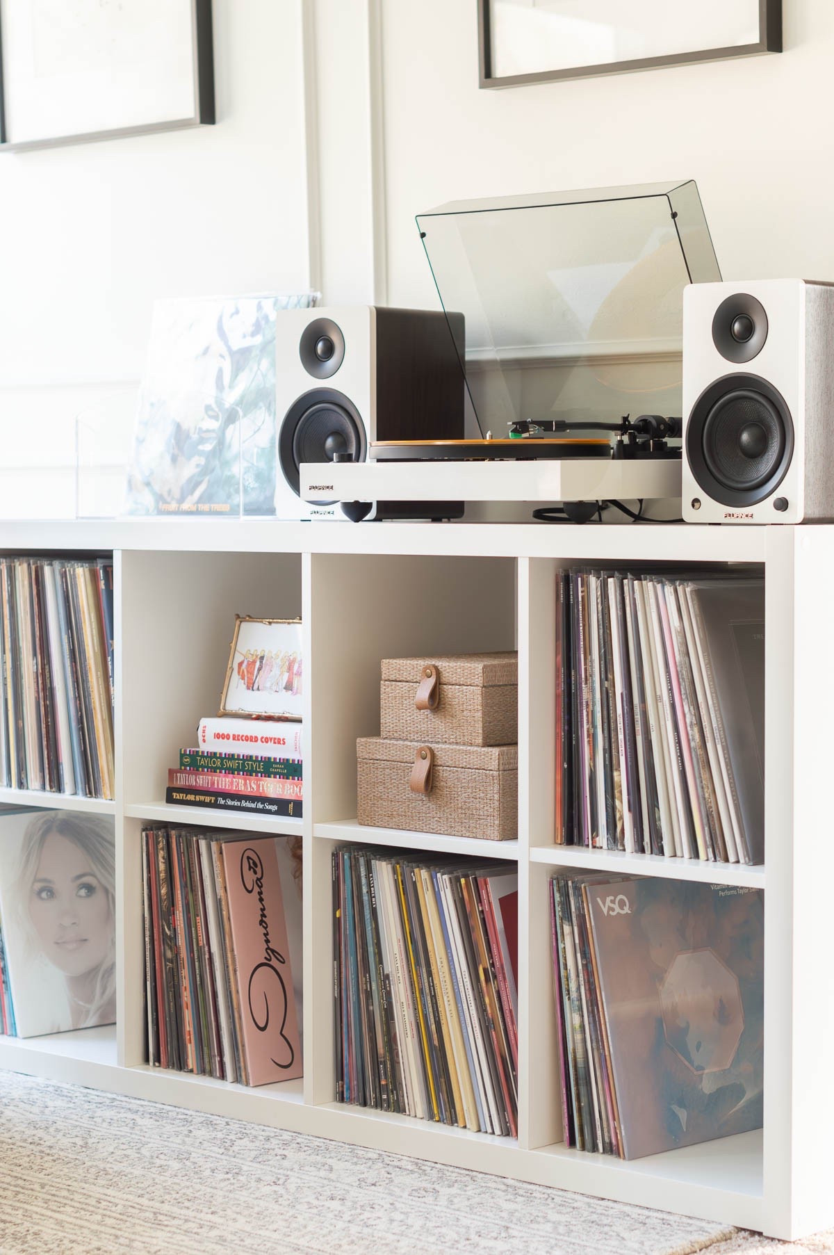I added this inexpensive storage unit to my listening corner to hold my record player, speakers, vinyls and accessories. I love that it has lots of room as I grow my collection. home decor vinyl storage music room decor vinyl collection bedroom decor storage shelf

#LTKStyleTip 

#LTKHome