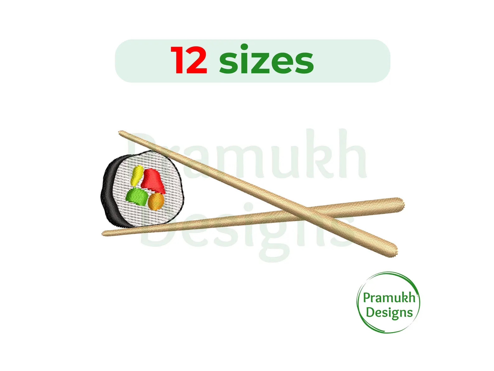 Sushi Embroidery Design (2–7.5 inch) – Mini Sushi, Machine Embroidery, Instant Download Digit... | Etsy (US)