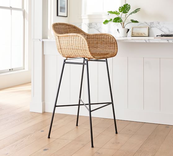 Grove Woven Bar & Counter Stools | Pottery Barn (US)