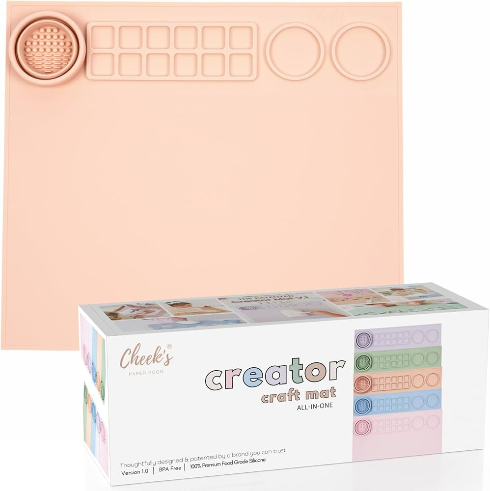 Cheek's Paper Room-Creator Original Silicone Craft Mat for Painting and Crafts V.1.0 (Creamsicle)... | Amazon (US)