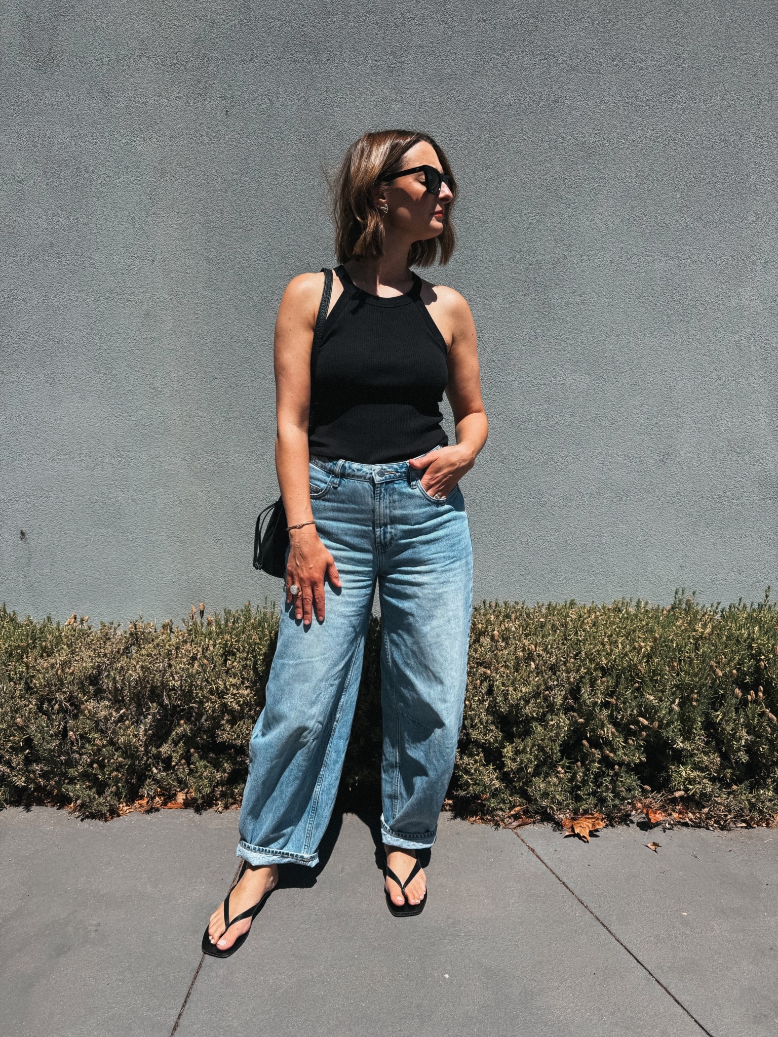 Jeans - Assembly Label. Wearing my usual size 26 
Tank - Uniqlo. Wearing my usual size small 
Sandals - A Emery. Tts 

#LTKaustralia #LTKsummer #LTKFashionMonth