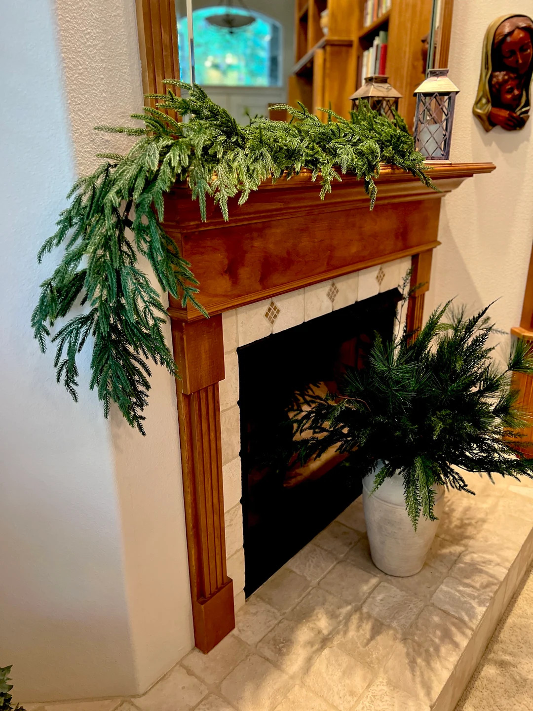 Norfolk Garland Christmas Garland Farmhouse Christmas - Etsy | Etsy (US)