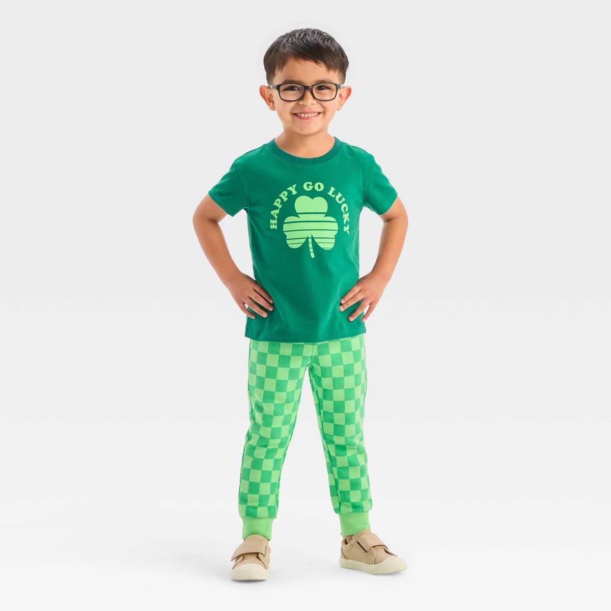 Toddler Boys' St. Patrick's Day T-Shirt and Jogger Pants Set - Cat & Jack™ Dark Green | Target