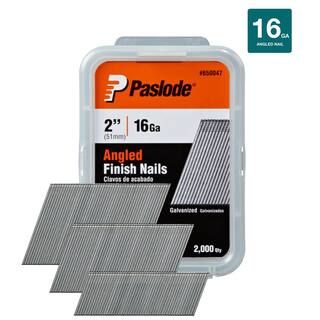 2 in. x 16-Gauge Galvanized Angled Nails (2000-Per Box) | The Home Depot