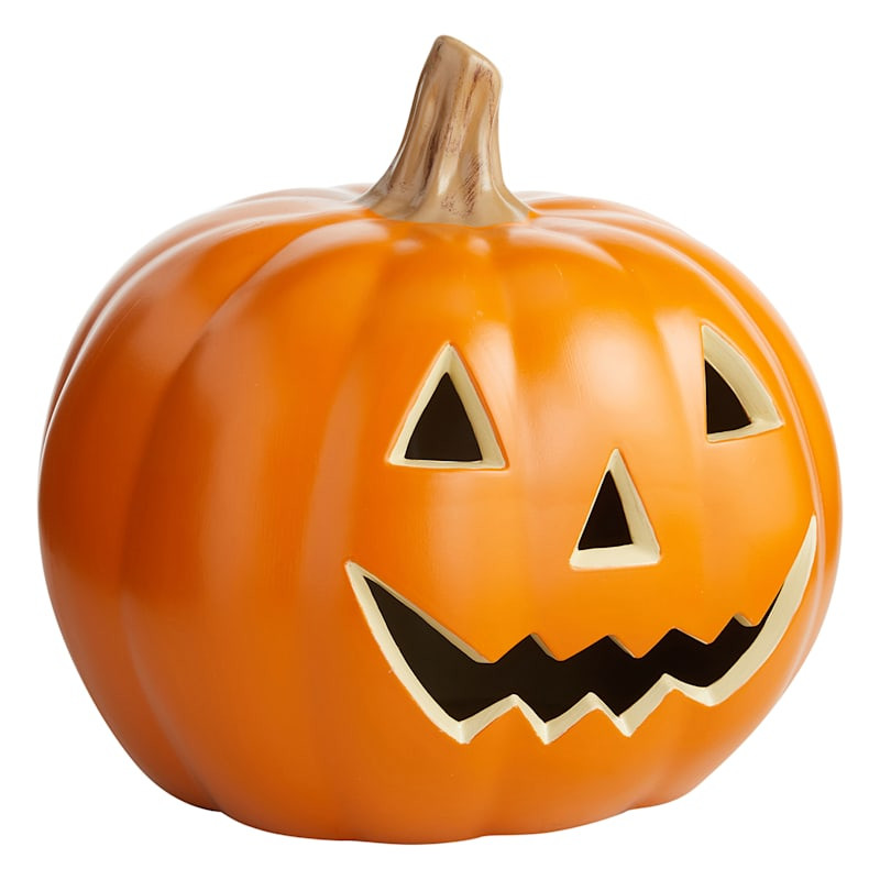 Halloween Orange Blow Mold Pumpkin, 16" | At Home