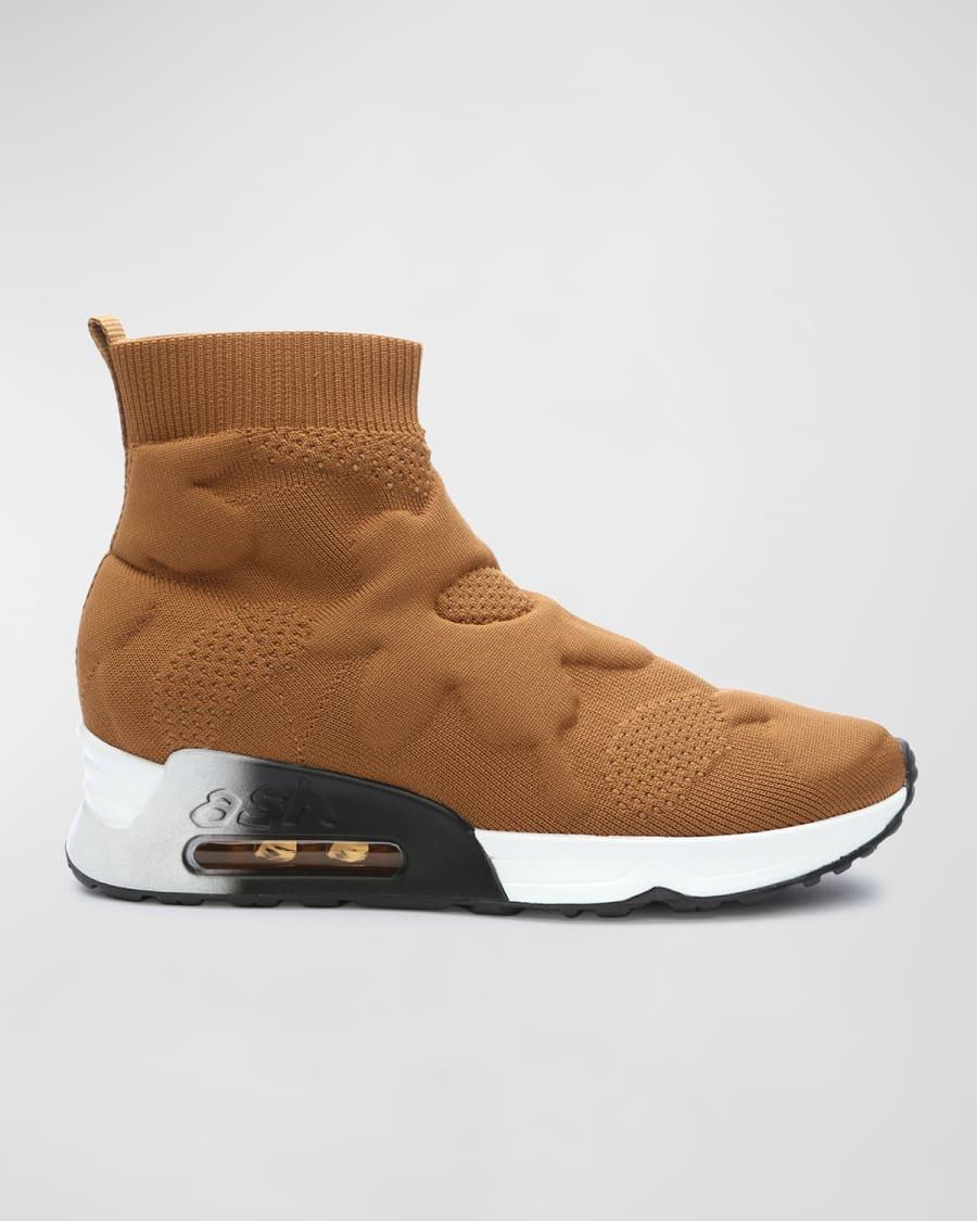 Ash Lips Flower Knit Sock Sneakers | Neiman Marcus