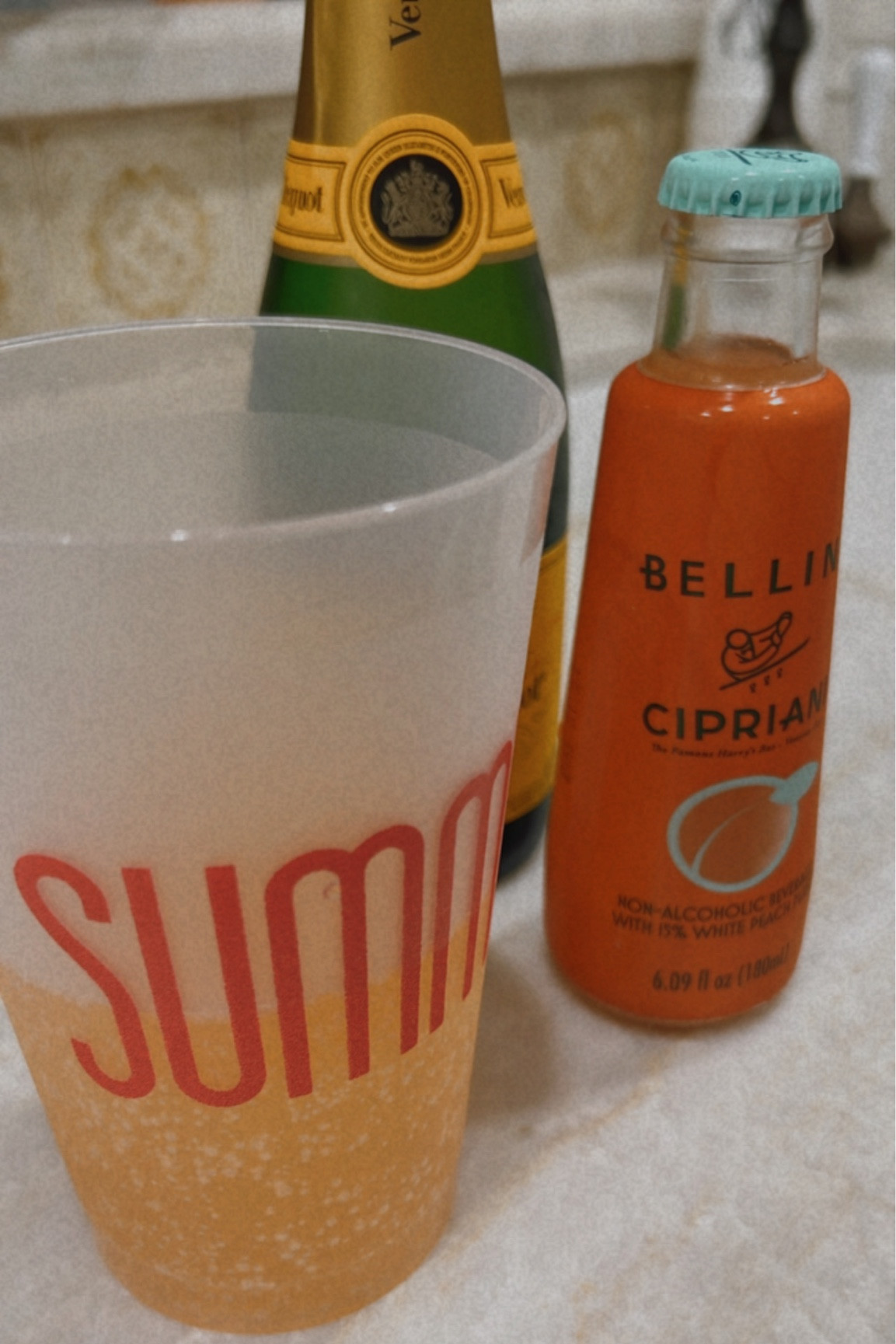 FEELS LIKE SUMMER ☀️ 
& tastes like it too 🥂

6 oz champagne 
2 oz cipriani 

#LTKSeasonal #LTKunder50 #LTKhome