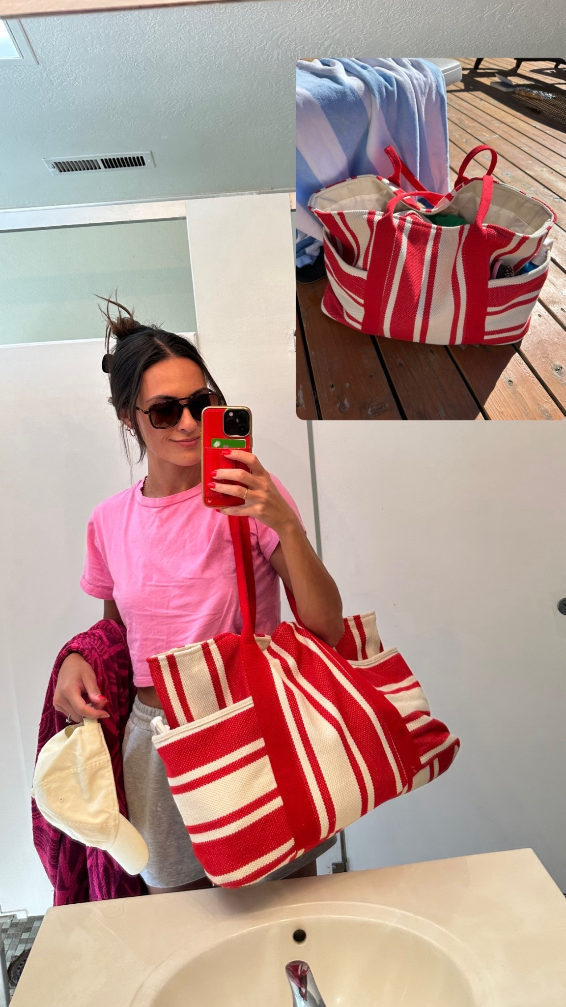 Cutest beach or pool bag and large enough to fit all your things! With a matching little pouch I carry everywhere now 👙

#LTKSwim #LTKTravel #LTKItBag