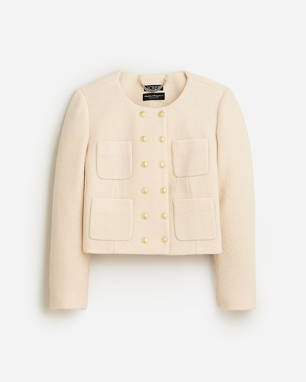 Double-breasted lady jacket in Italian boiled wool | J. Crew US