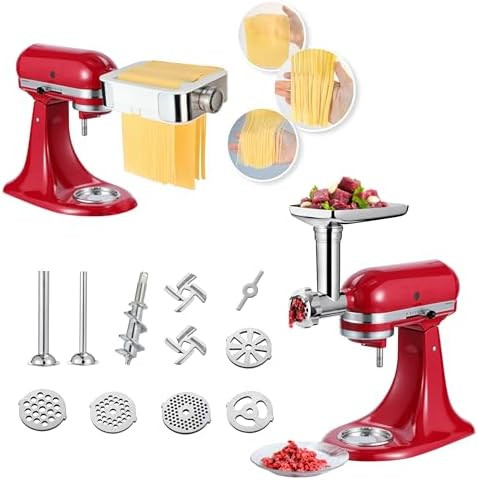 Meat Grinder & Pasta Maker Attachment for ALL Kitchenaid Stand Mixers,Kitchen Aid Mixer Accessori... | Amazon (US)