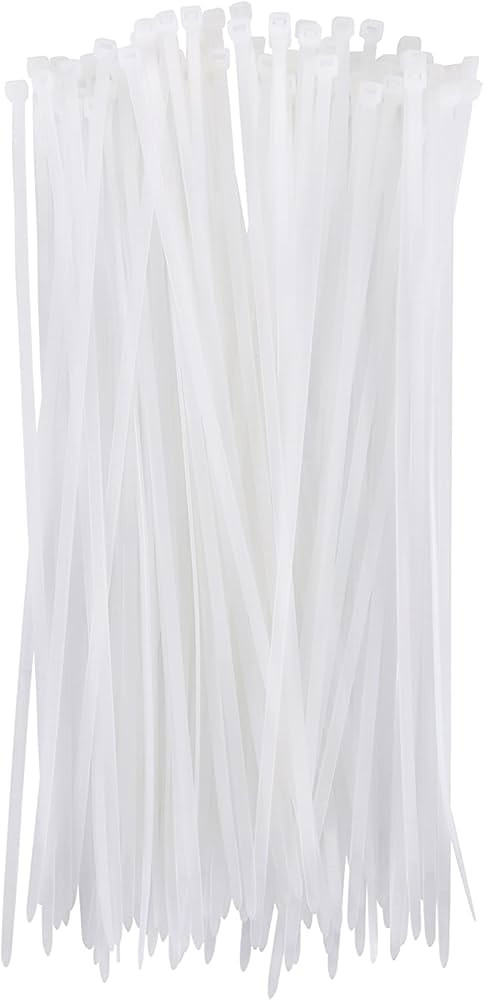 White Zip Ties Heavy Duty 8 Inch(100 Pack), 50lb Multi-purpose Cable Ties For Indoor and Outdoor ... | Amazon (US)