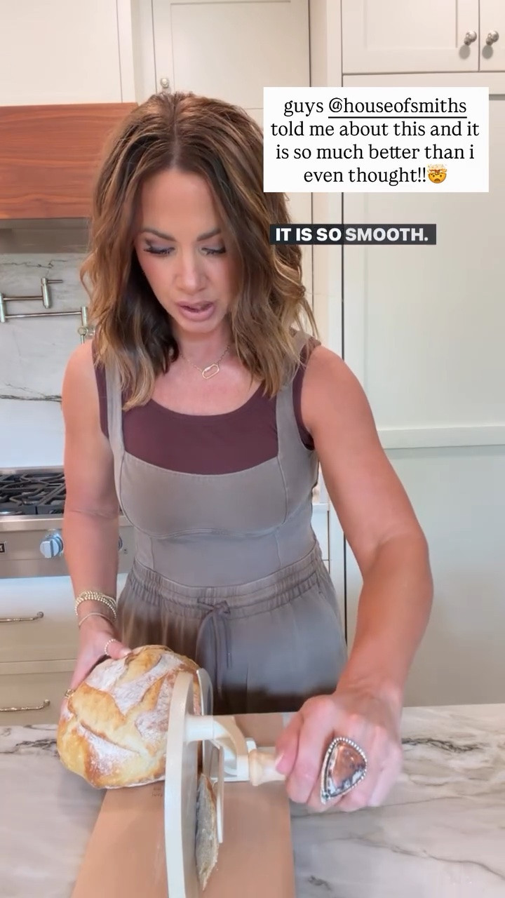 the best bread slicer! amazon tank linked too. my jumpsuit is from free people but no longer available.

#LTKootd #LTKfoodie #LTKHome