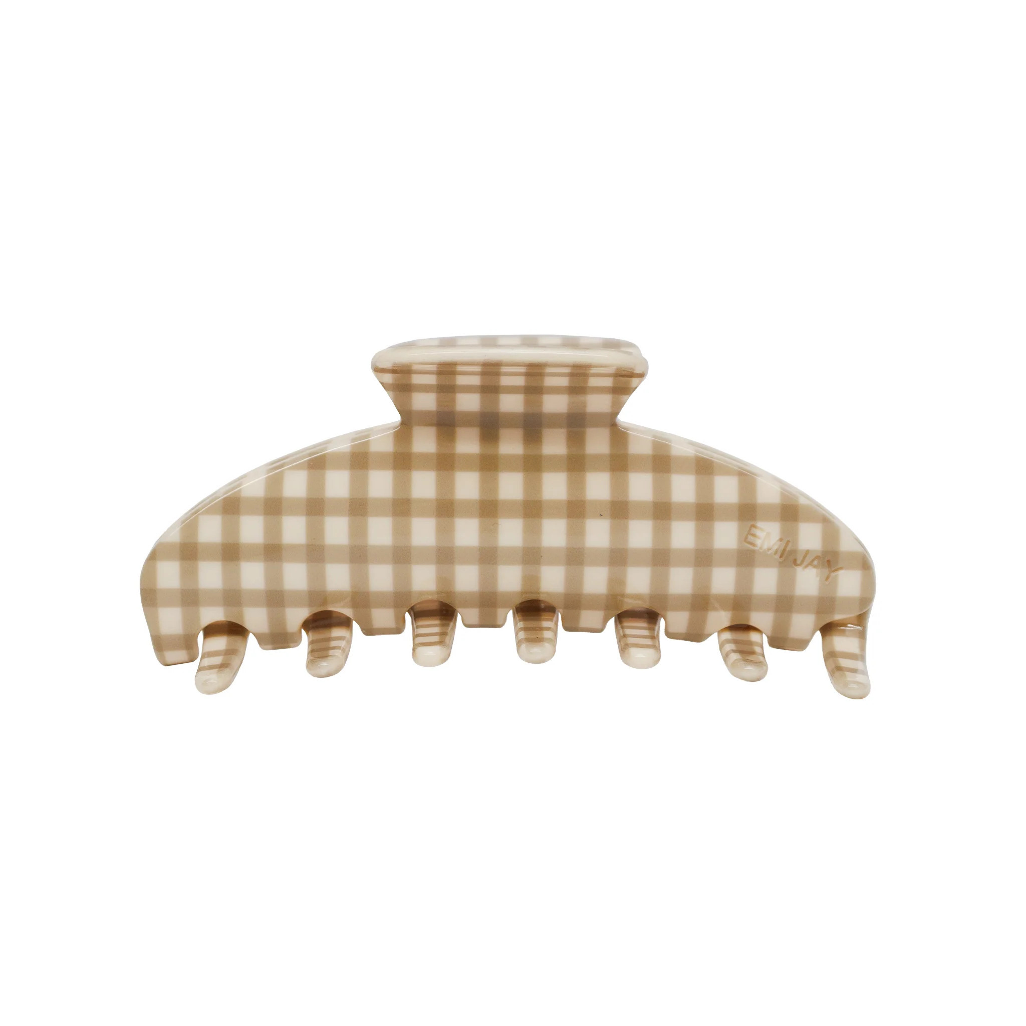 Big Effing Clip in Gingerbread Gingham | Emi Jay