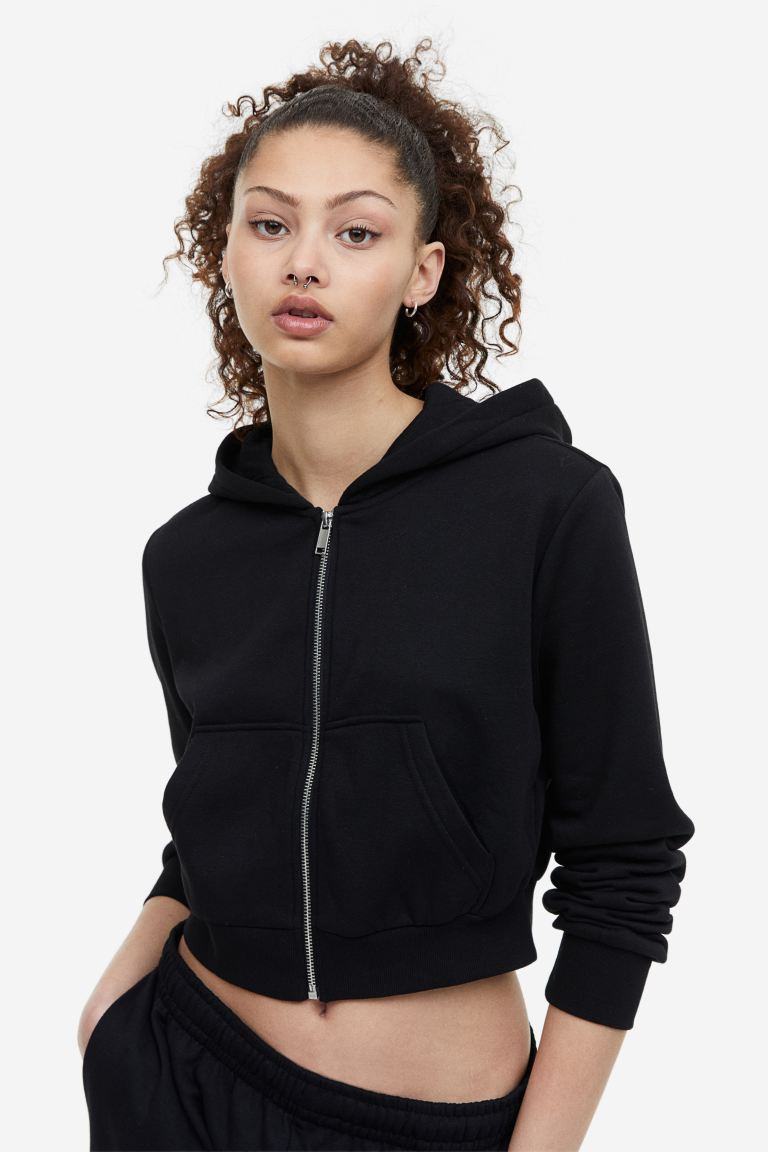 Short Hooded Sweatshirt Jacket | H&M (US + CA)